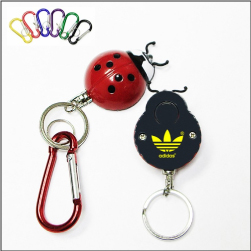 Printed Logo Ladybug Keychain Lights