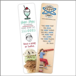 Custom Imprinted Laminated Bookmarks