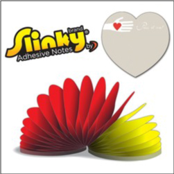 Custom Slinky Heart Shape Sticky Notes