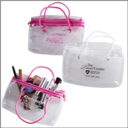 Custom Imprinted Clear Vinyl Cosmetic Bags